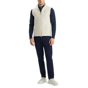 G/FORE MEN'S XXL GOLF PERFORMER NYLON VEST  STONE POCKETS LOGO